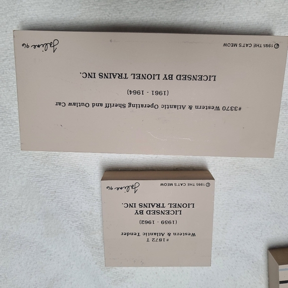 8 Piece Cat's Meow And LionelWooden Train Set, Collectable Art, Decor - Picture 3 of 9